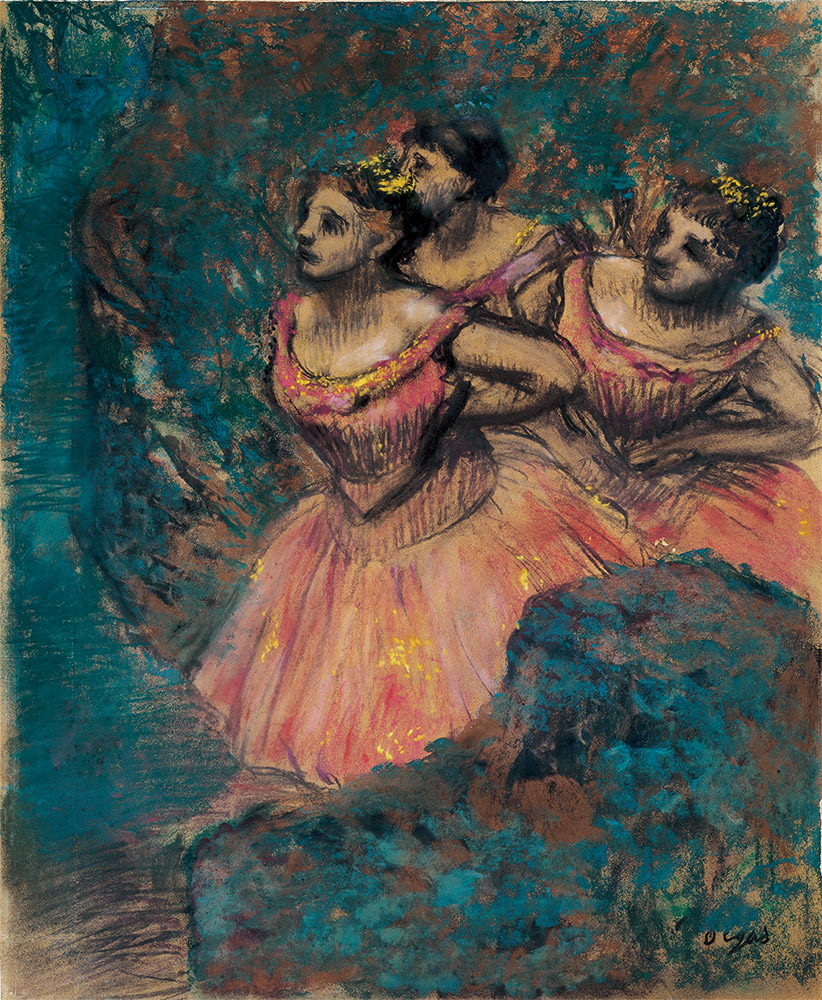Edgar Degas Trois Danseuses En Rose 