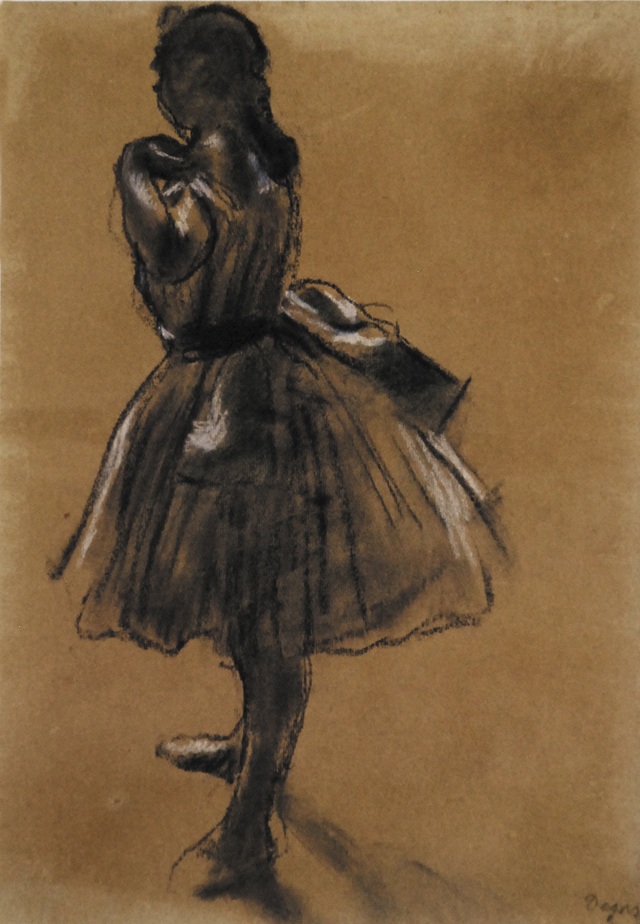 Edgar Degas : Dancer adjusting her Body